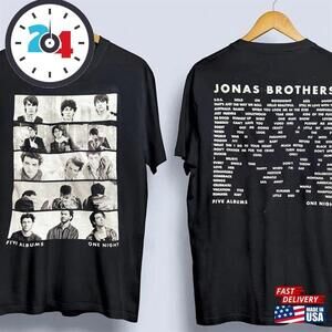 Jonas Brothers Five Albums One Nights Tour 2 Sided Tshirt